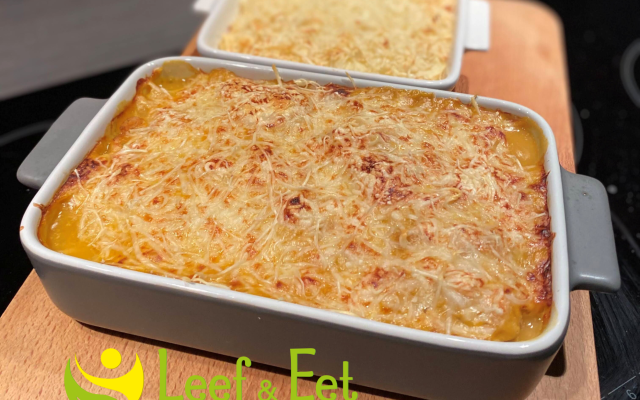 Vispannetje met pompoensaus