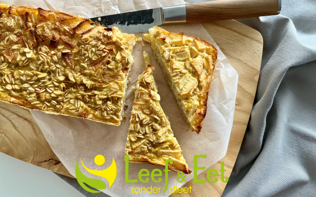 Havervlokken-appel flan